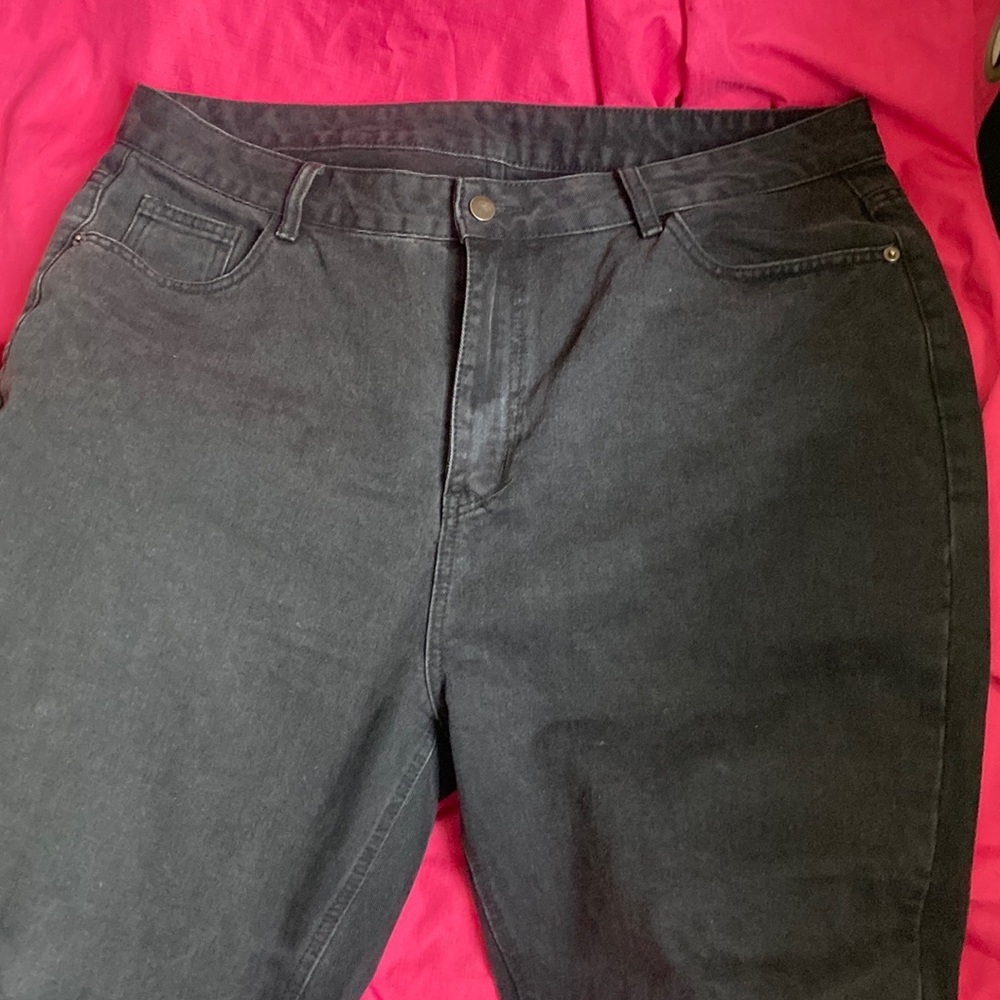 Smoked black denim jeans